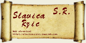 Slavica Ržić vizit kartica